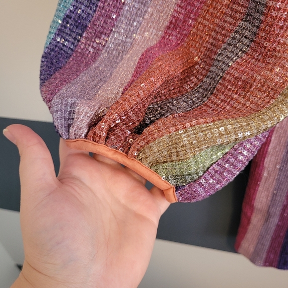 Rare Eva Mendes Cher Sequin Sheath Dress "Over the Rainbow" Women's Size XL - Picture 5 of 16